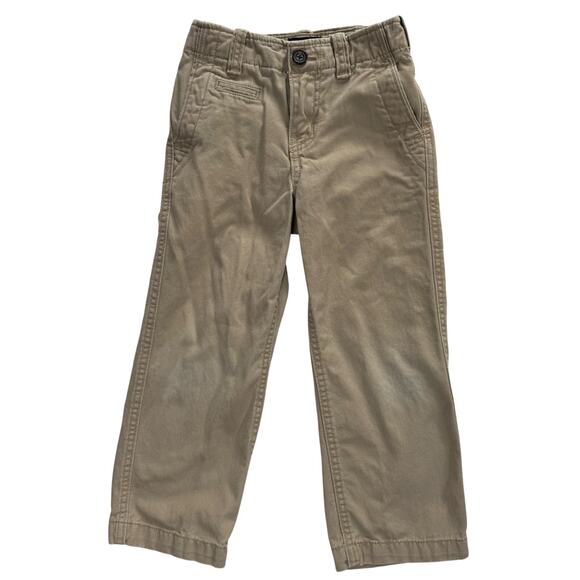 GAP Kids Straight Fit Khaki Pants Size 5 Stretch Beige Boys School Chinos - Picture 2 of 6